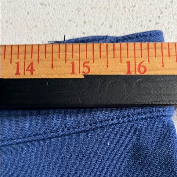 LASC Stretch Blue Short Shorts Size 32-34 L - Picture 5 of 7